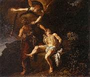 Pieter Lastman The Angel of the Lord Preventing Abraham from Sacrificing his Son Isaac USA oil painting artist